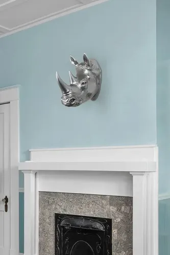 Cabeza Decorativa Rhinoceronte - A Pedido_exkarg Negro 7