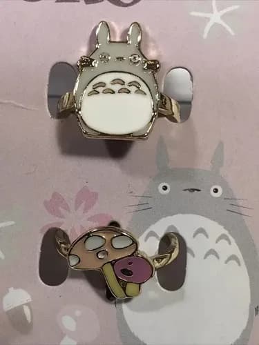 Set Anillos Mi Vecino Totoro - A Pedido_exkarg Rosa 3