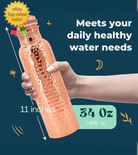 Botella De Agua (1000 Ml/34 Oz) 100 % Cobre - A Pedido Cobre 2