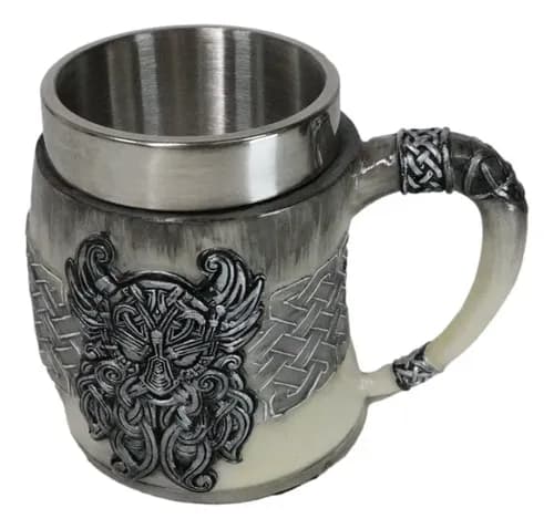Taza De Cafe Gothic Viking Horned - A Pedido_exkarg Gris 2