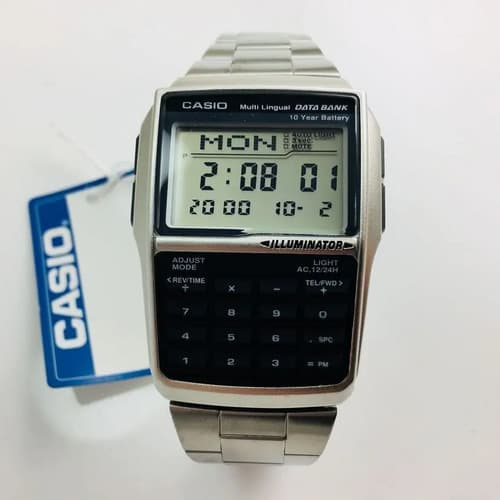 Reloj Casio Databank Calculator Watch - A Pedido_exkarg Plateado Negro 2