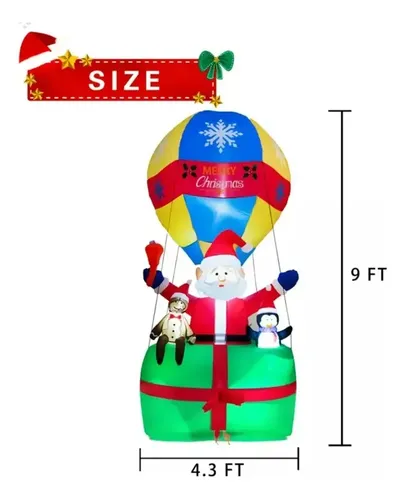 Papa Noel Inflable 9 Ft Colosal - A Pedido_exkarg Rojo 2