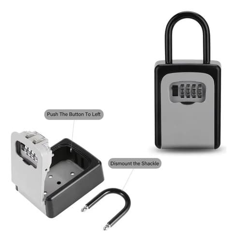 Caja De Seguridad Combinación De Llaves - A Pedido_exkarg Gris 2