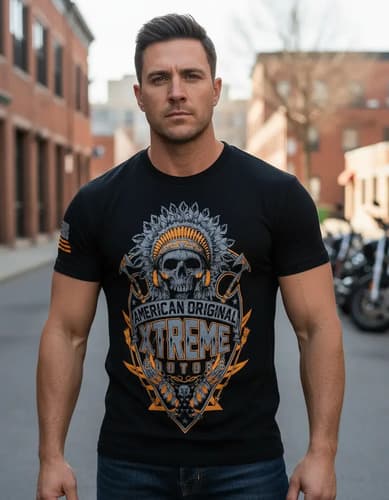 Remera Affliction Men's Tribal Cycle - A Pedido_exkarg Negro M