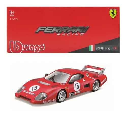Auto A Escala Ferrari 512 Bb 1981 De Bburago, Escala 1:43 Rojo