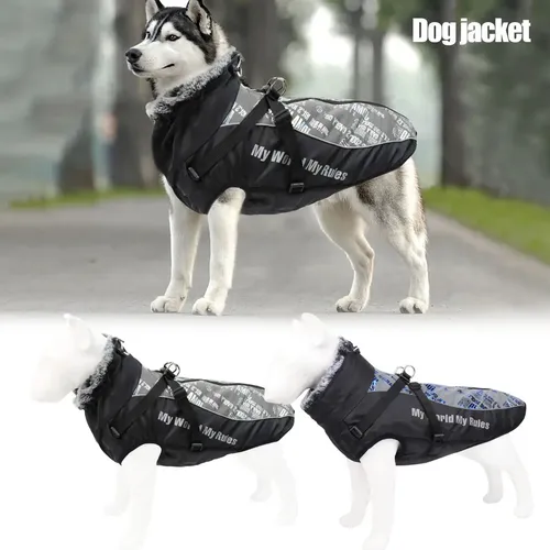 Campera De Invierno Para Perro - A Pedido_exkarg Negro 7