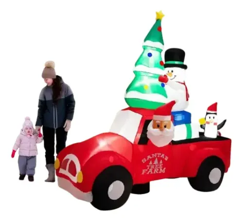 Papa Noel Inflable Driving - A Pedido_exkarg Rojo 6