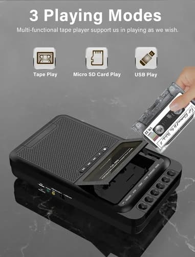 Convertidor Reprod De Casette Mp3 - A Pedido_exkarg Negro 7