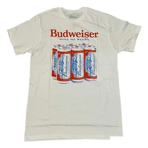 Remera Budweiser Beer Bud 6 Pack - A Pedido_exkarg Blanco M