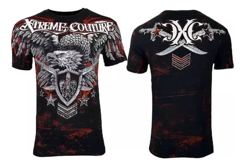 Remera Affliction Men's T-shirt Normandy - A Pedido_exkarg Negro M 3