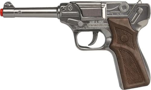 Pistola A Cebita Gonher German Style - A Pedido Plateado 4