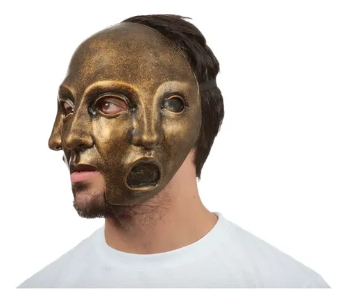 Mascara Ghoulish Productions 3 Faces Gold Mask - A Pedido Dorado