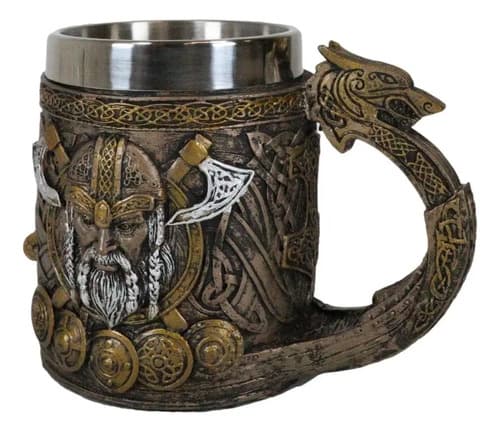 Taza De Cafe Norse Viking God Thor - A Pedido_exkarg Marrón 2
