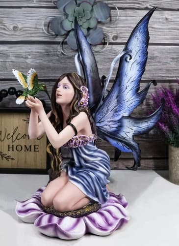 Estatua Purple Lavender Flower Fairy - A Pedido_exkarg Piel 2