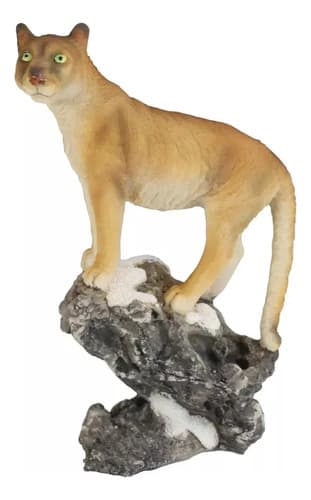 Estatua Puma Standing On Edge Of Snow - A Pedido_exkarg Marrón 2