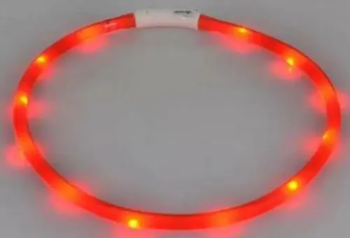 Collar Led Silicona Con Luz Para Gatos - A Pedido_exkarg Rojo 2