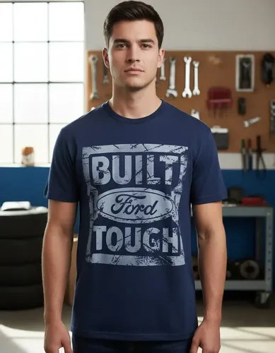 Remera Built Ford Tough Emblem - A Pedido_exkarg Azul M