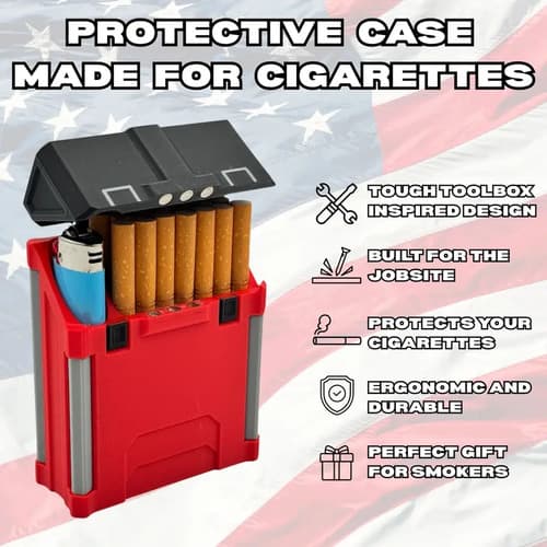 Cigarrera Milwaukee Packout Inspired  - A Pedido_exkarg Rojo 2