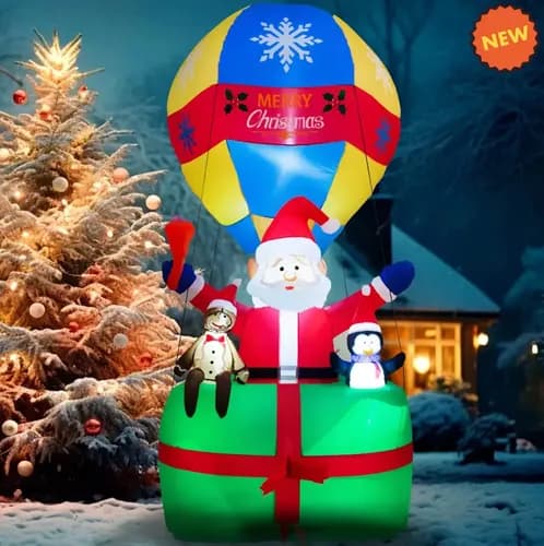 Papa Noel Inflable 9 Ft Colosal - A Pedido_exkarg Rojo 7