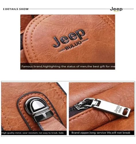 Mochila Cruzada Jeep Original Men Leather - A Pedido_exkarg Negro 7