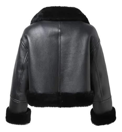 Campera Women's Black Raf Shearling B3 - A Pedido_exkarg Negro 38 2
