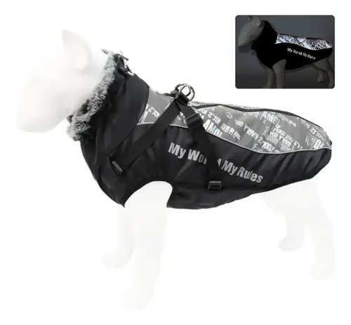 Campera De Invierno Para Perro - A Pedido_exkarg Negro 4
