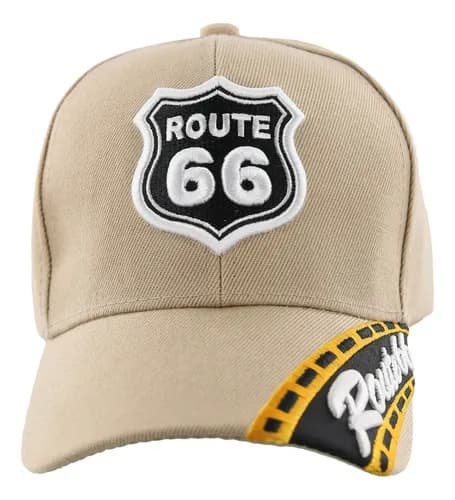 Gorra Route 66 Hat Tan - A Pedido_exkarg Beige Adulto Ajustable
