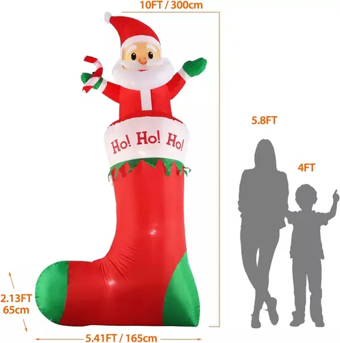 Papa Noel Inflable Ho Ho Ho - A Pedido_exkarg Rojo 4
