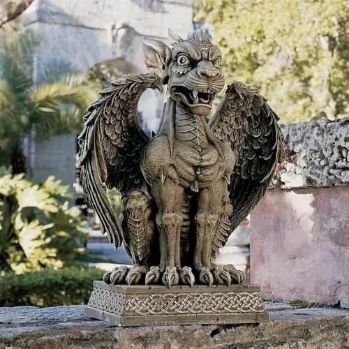 Adorno Decorativo Katlot Boden Gargoyle - A Pedido_exkarg Gris/envejecido 2