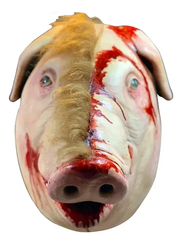 Máscara De Pig Mask Motel Hell Disfraz Halloween Terror Color Rosa Claro
