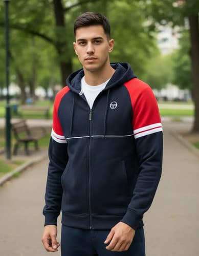Hoodie Sergio Tacchini Orion Full Zip - A Pedido_exkarg Xxx Azul