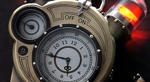 Reloj Analógico Tesla Estilo Steampunk Thinkgeek Con Aspecto 3