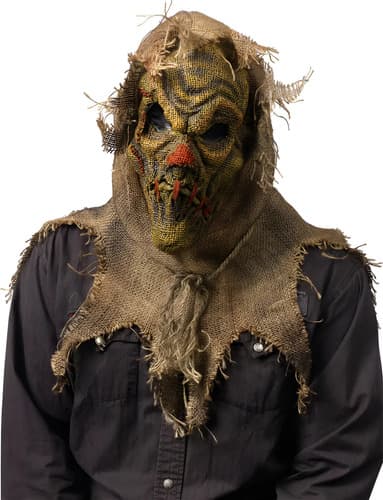 Mascara Halloween Scarecrow Mask Burlap - A Pedido_exkarg Marrón