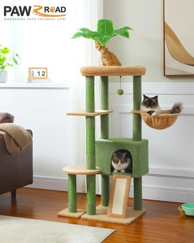 Rascador Para Gatos Tipo Torre - A Pedido_exkarg Verde 4