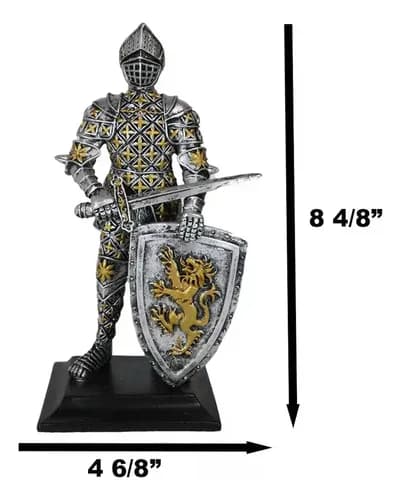 Estatua Medieval Swordsman Knight - A Pedido_exkarg Gris 3