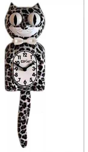Reloj De Pared Kit Kat Persian Leopard - A Pedido_exakrg Blanco