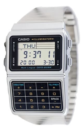 Reloj Casio Dbc611-1 Databank - A Pedido_exkarg Plateado Negro