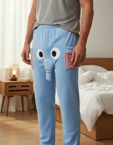 Pijama Para Hombre Con Trompa Elefante - A Pedido_exkarg Azul 40