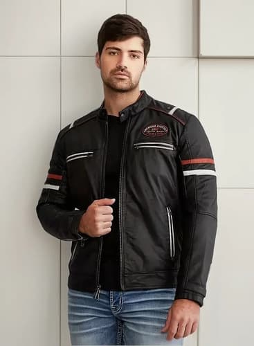Campera Affliction Men's Leather Jacket - A Pedido_exkarg Negro 38