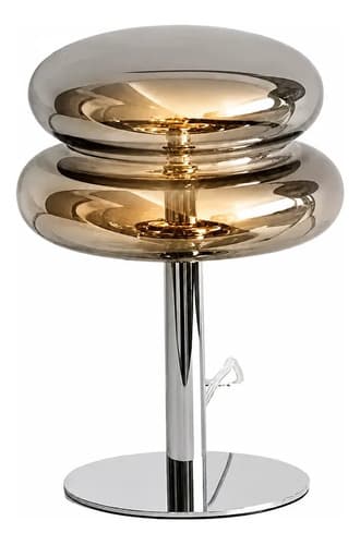 Lampara Bauhaus Mcm Chrome Smoked Glass - A Pedido Cromado 3