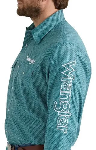 Camisa Wrangler Turquoise Plaid - A Pedido_exkarg Celeste S 4
