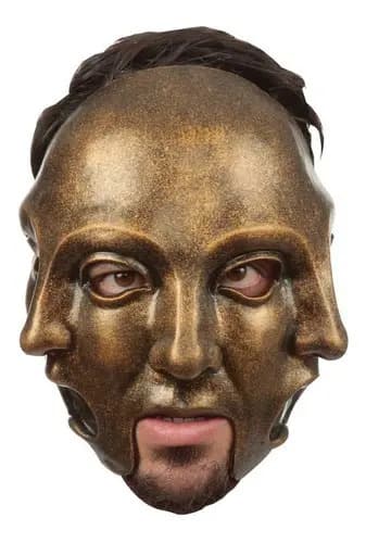 Mascara De 3 Caras 3 Faces Gold Disfraz Carnaval Fiesta Dorado Mascara De 3 Faces Gold Mask