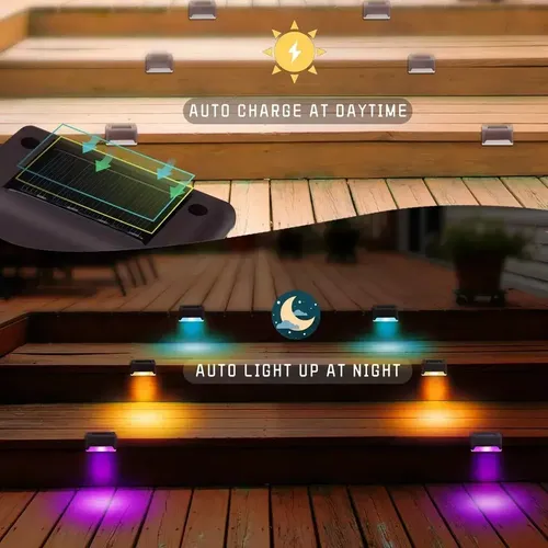 Pack 8 Luces Led Solares Para Aire Libre - A Pedido_exkarg Negro 4