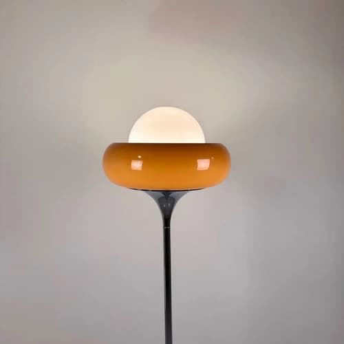 Lámpara De Pie Estilo Guzzini Bud, Estilo Bauhaus - A Pedido Naranja 3