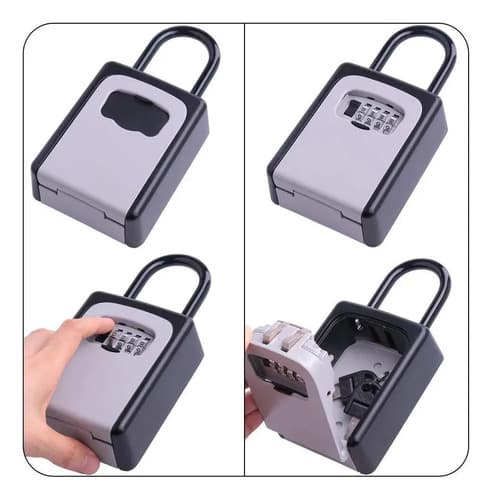 Caja De Seguridad Combinación De Llaves - A Pedido_exkarg Gris 3