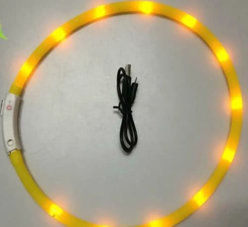 Collar Led Silicona Con Luz Para Gatos - A Pedido_exkarg Rojo 7