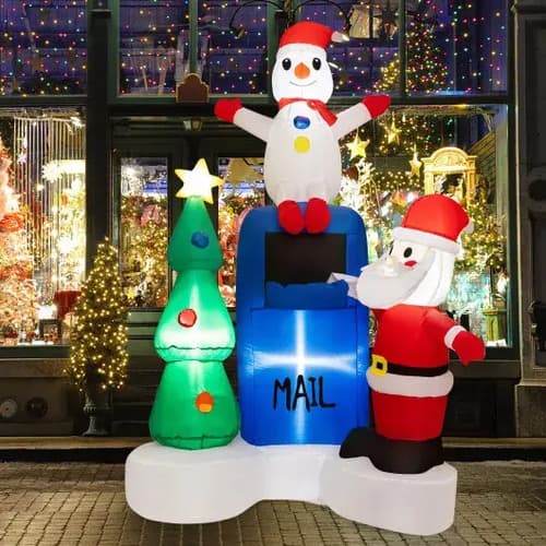 Papa Noel Inflable Buzon - A Pedido_exkarg Rojo 2