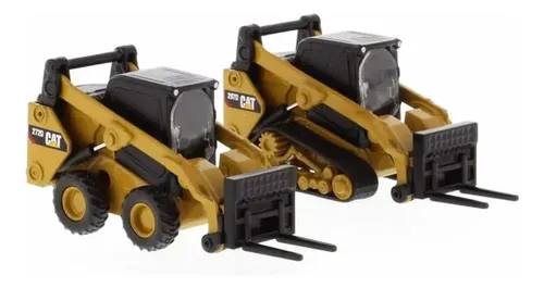 Cat Minicargadora Y Cargador De Cadenas 85693 1:64 272d2 297 Color Amarillo 2