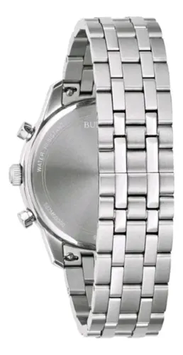Reloj Bulova Sutton Chronograph Blue Dial - A Pedido Plateado 2
