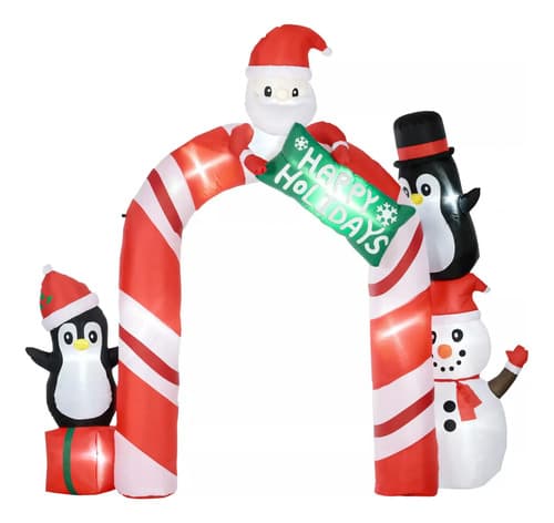 Papa Noel Inflable Giant 10ft Arco - A Pedido_exkarg Rojo